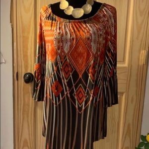 Vintage Inspired Hippie Bell Sleeved Tunic XL